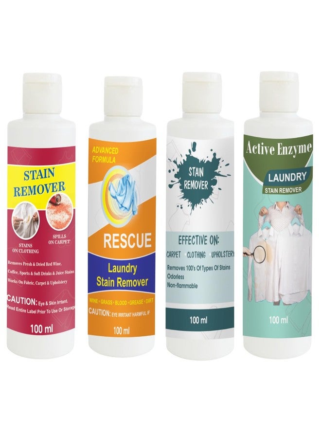 TOOVUS Stain Remover Combo Pack of Red, Orange, Pink and Pista Stain Remover | Multi-Surface Cleaning Solution for Clothes, Fabrics, Upholstery (100 g Each) - Image 1